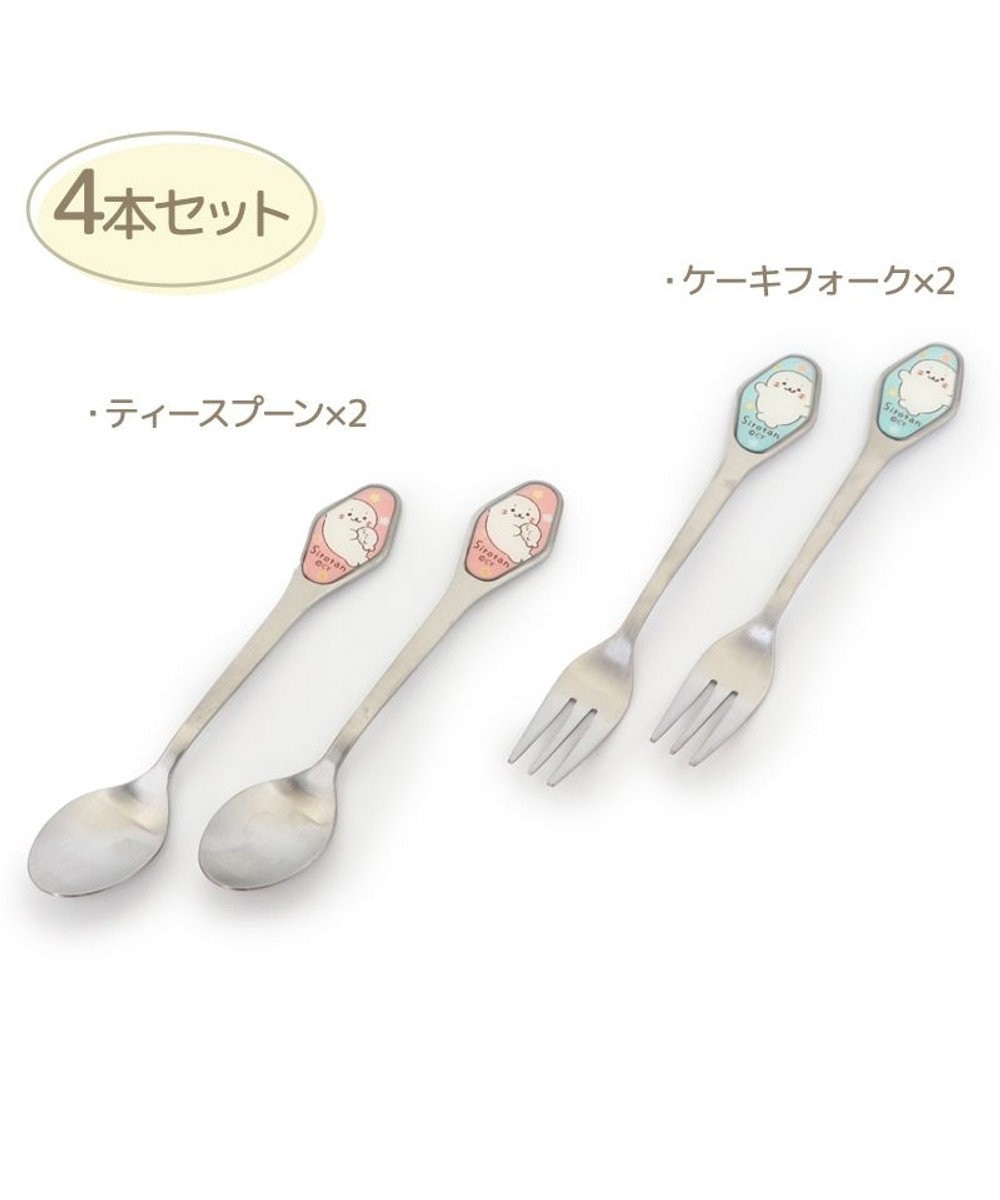 Mother garden しろたん ステンレス ティースプーン＆ケーキフォーク 【４本セット】 専用箱入り 日本製 