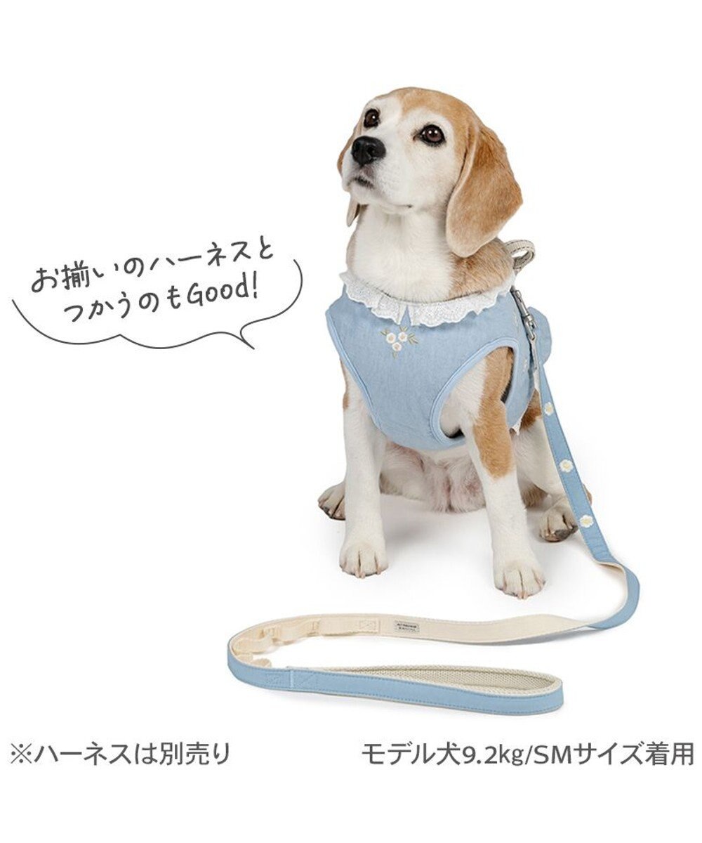 PET PARADISE ペットパラダイス 小花柄 デニム リード ＳＭ 中型犬 