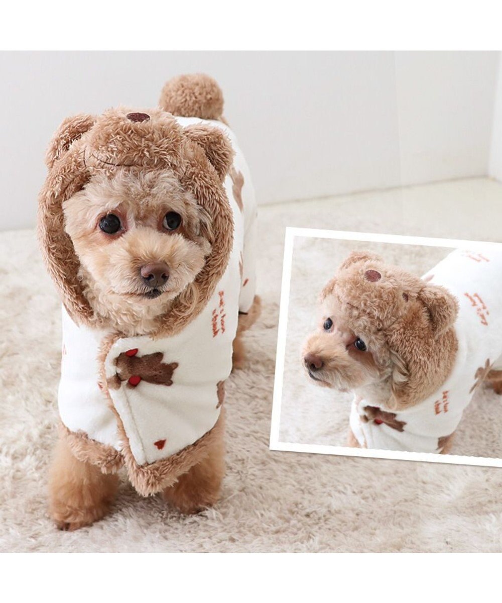 PET PARADISE ペットパラダイス くま 着る毛布 《ハート柄》 小型犬 