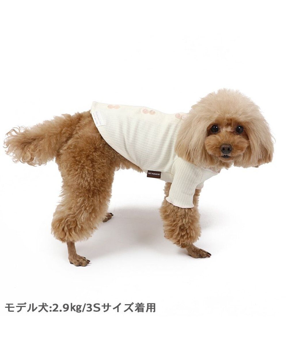 PET PARADISE 花柄 フリル 背中開き Tシャツ 小型犬 