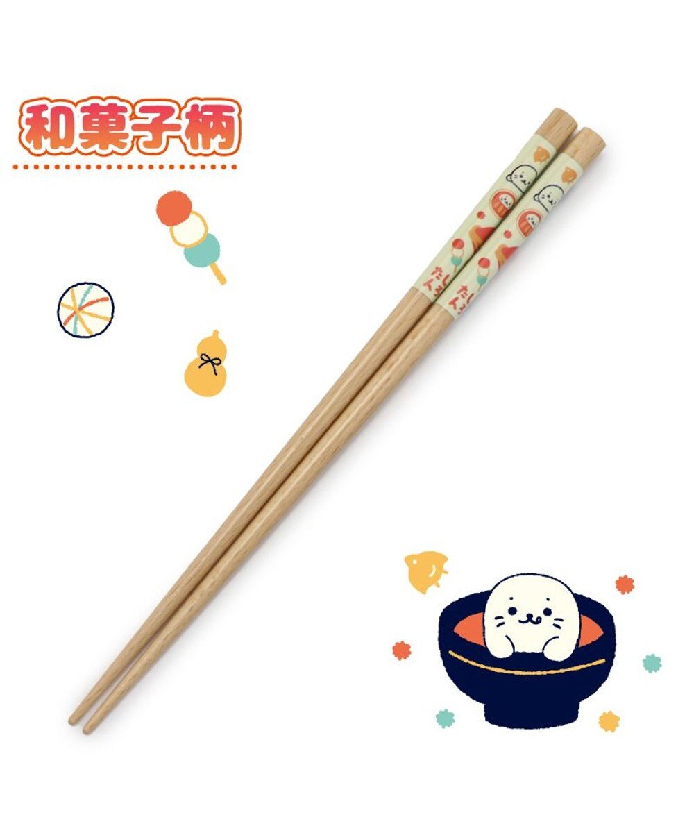 Mother garden しろたん 木製箸 21㎝《和菓子柄》 