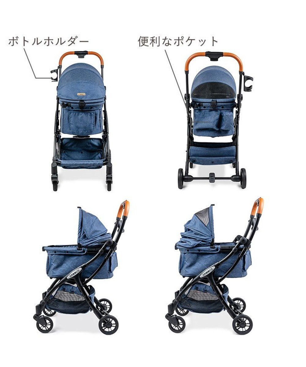 PET PARADISE smooca ネオ ワンロック ペットカート《デニム調》 