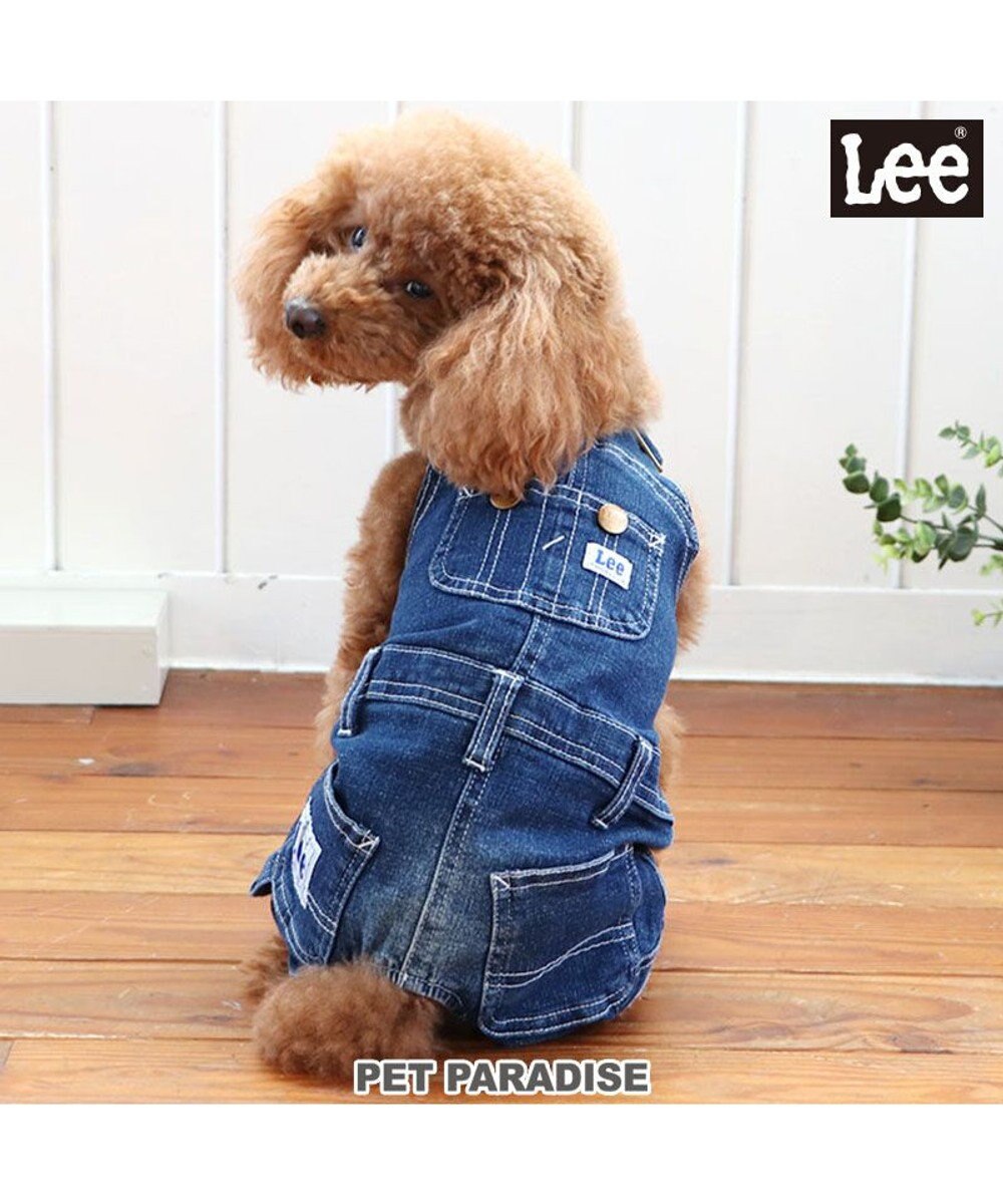 PET PARADISE  Lee デニム オーバーオール  白ステッチ 小型犬 