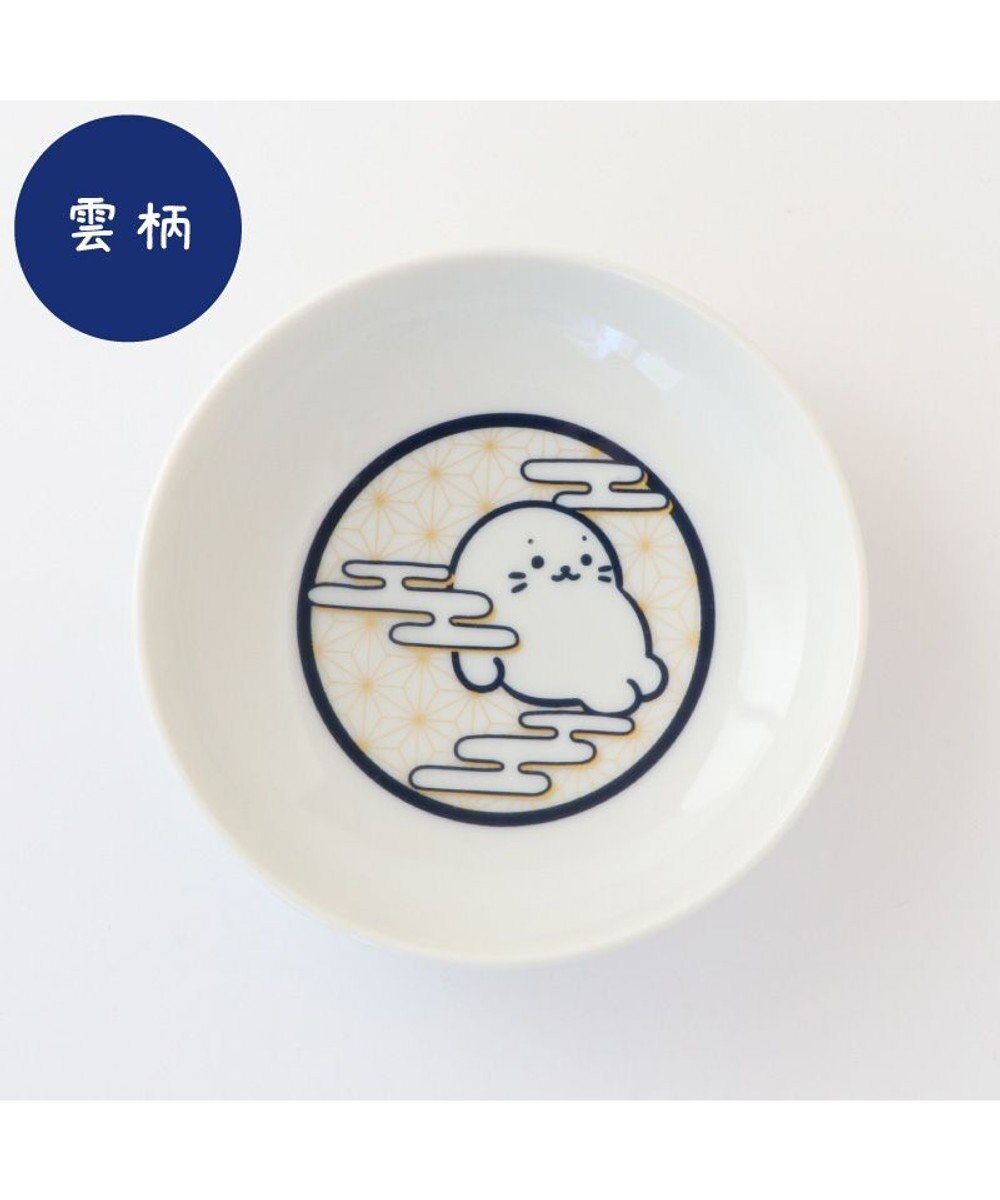 Mother garden しろたん 豆皿 5枚セット 《正面 市松 水玉 千鳥 雲》 