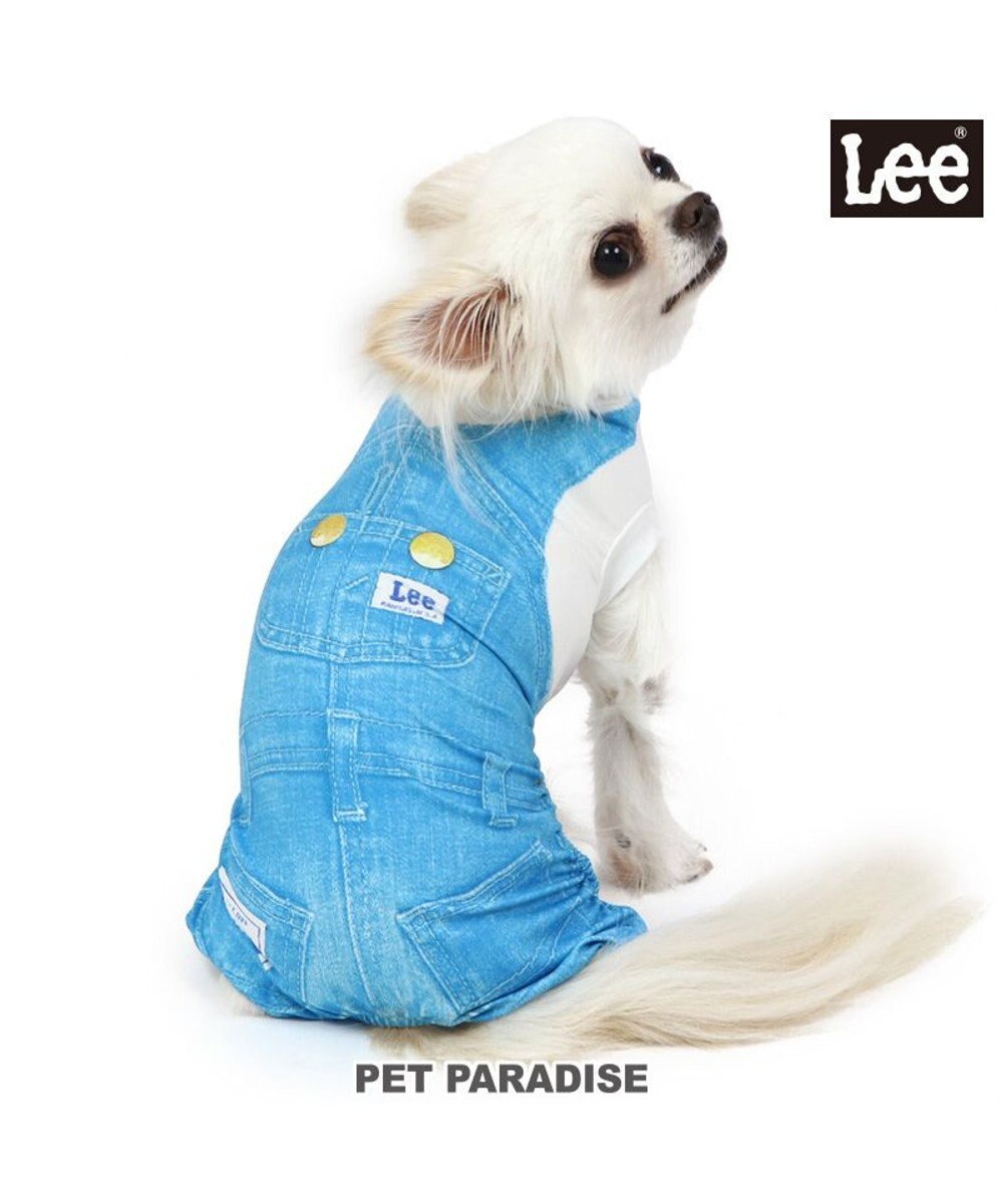 PET PARADISE Ｌｅｅ つなぎ風  ロンパース 【小型犬】《ブルー/オレンジ》クールマックスエコメイド 