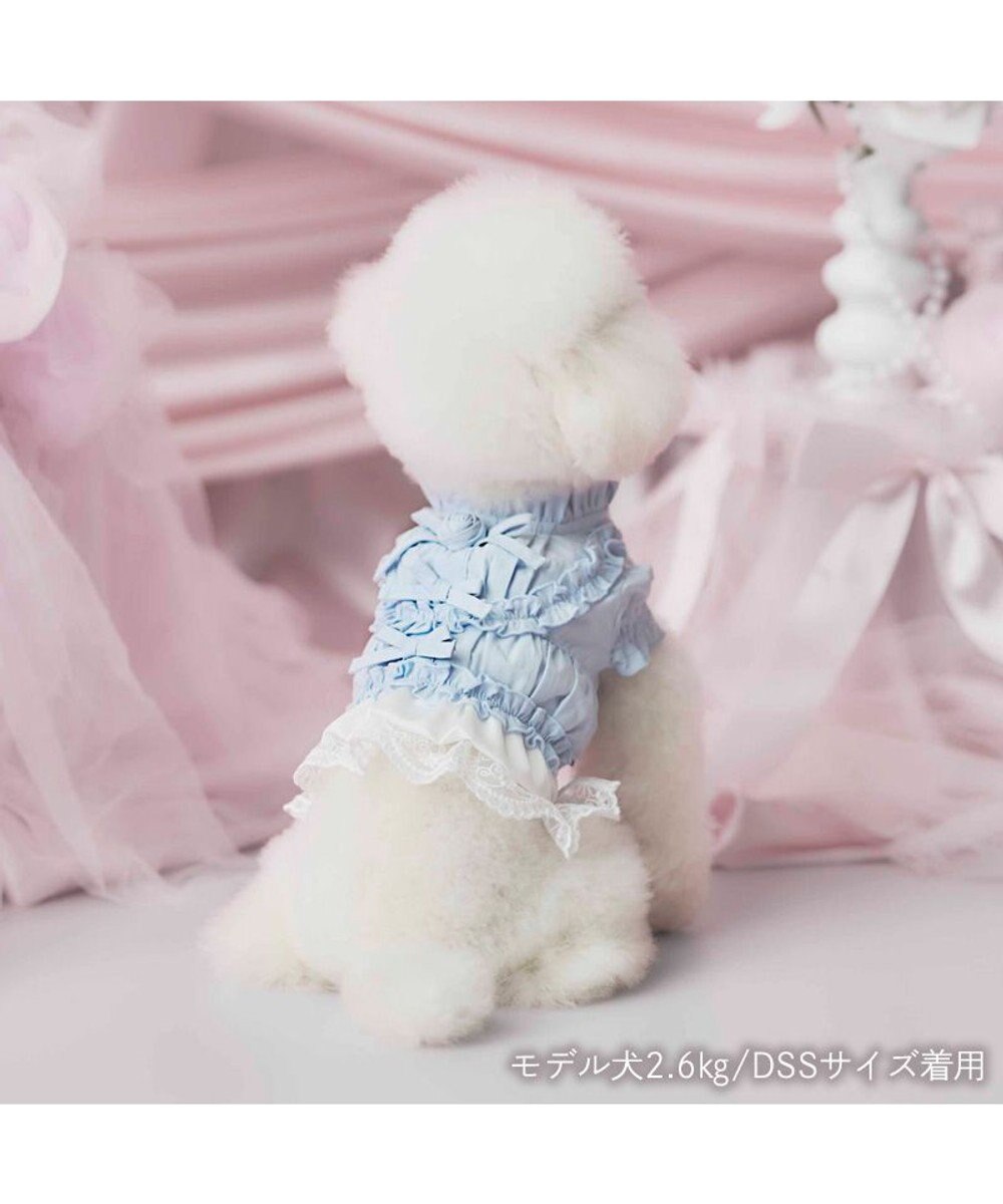 PET PARADISE cherircouture フリルシャツ 《ライトブルー》 小型犬 