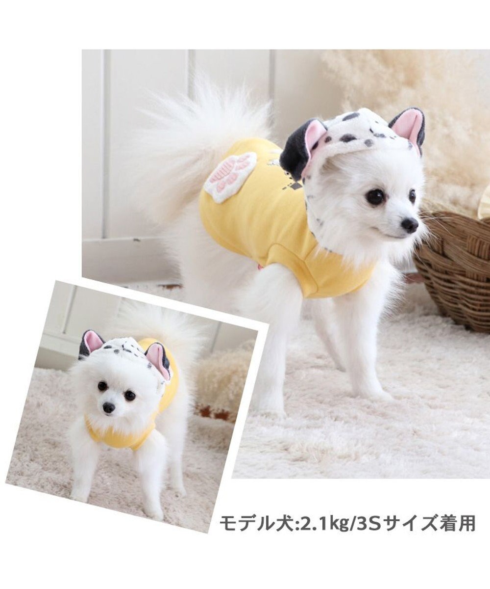 PET PARADISE 犬 服 秋冬 ディズニー １０１匹わんちゃん パーカー 【小型犬】 イエロー グレー 