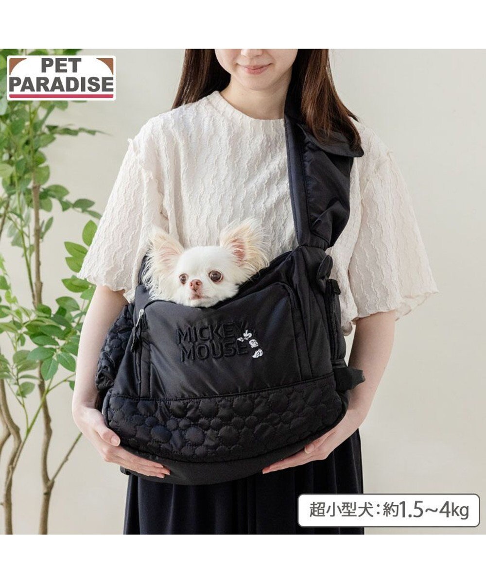 PET PARADISE ディズニー ミッキーマウス 白黒 スリングバッグ Ｓ 