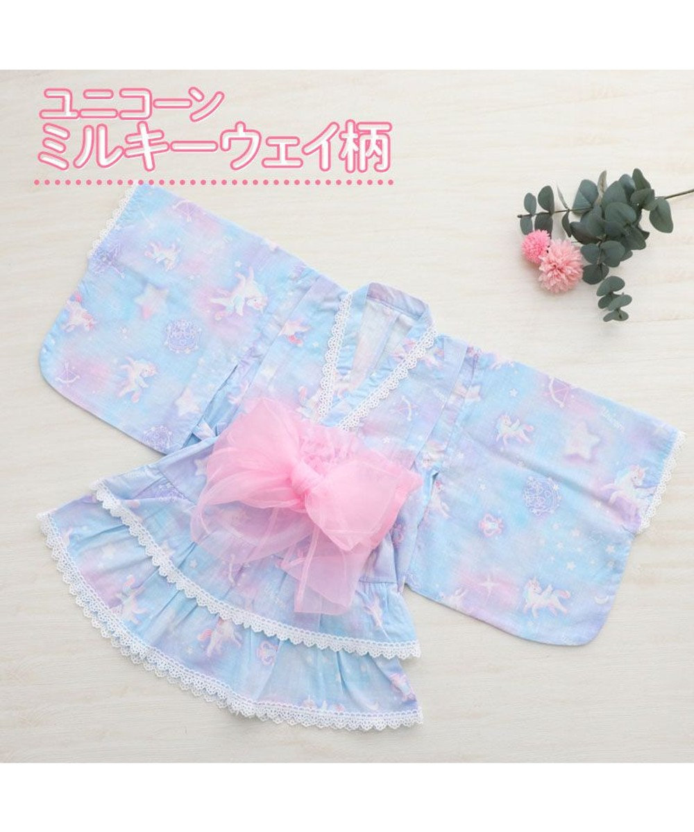 Mother garden マザーガーデン キッズ ドレス セパレート 浴衣 《ユニコーン ミルキーウェイ柄》 95~100cm 