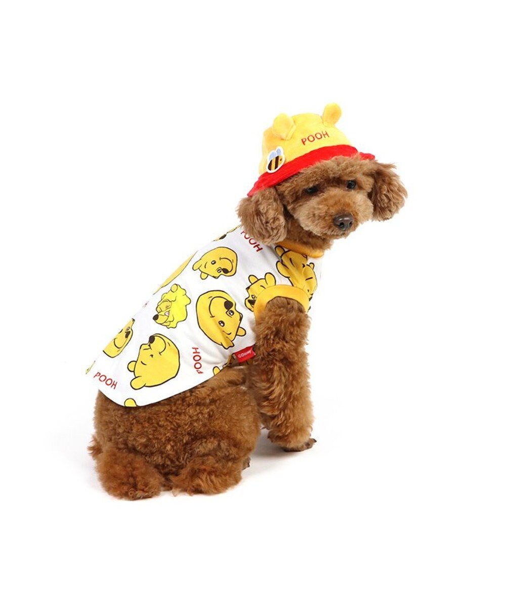 PET PARADISE ディズニー くまのプーさん バケットハット付き Tシャツ 小型犬 