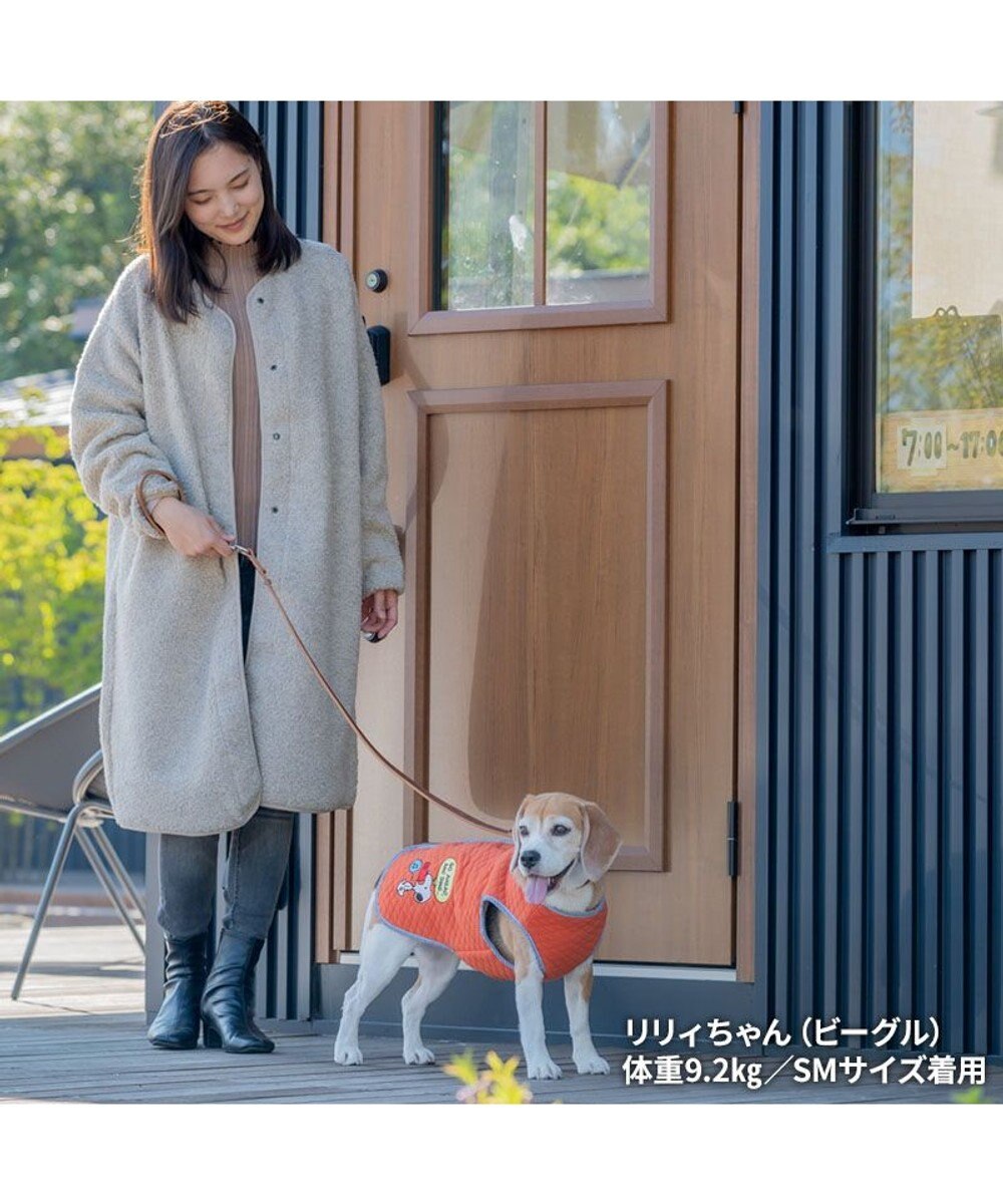 PET PARADISE スヌーピー 遠赤外線 エアベスト 《オレンジ》 中型犬 大型犬 