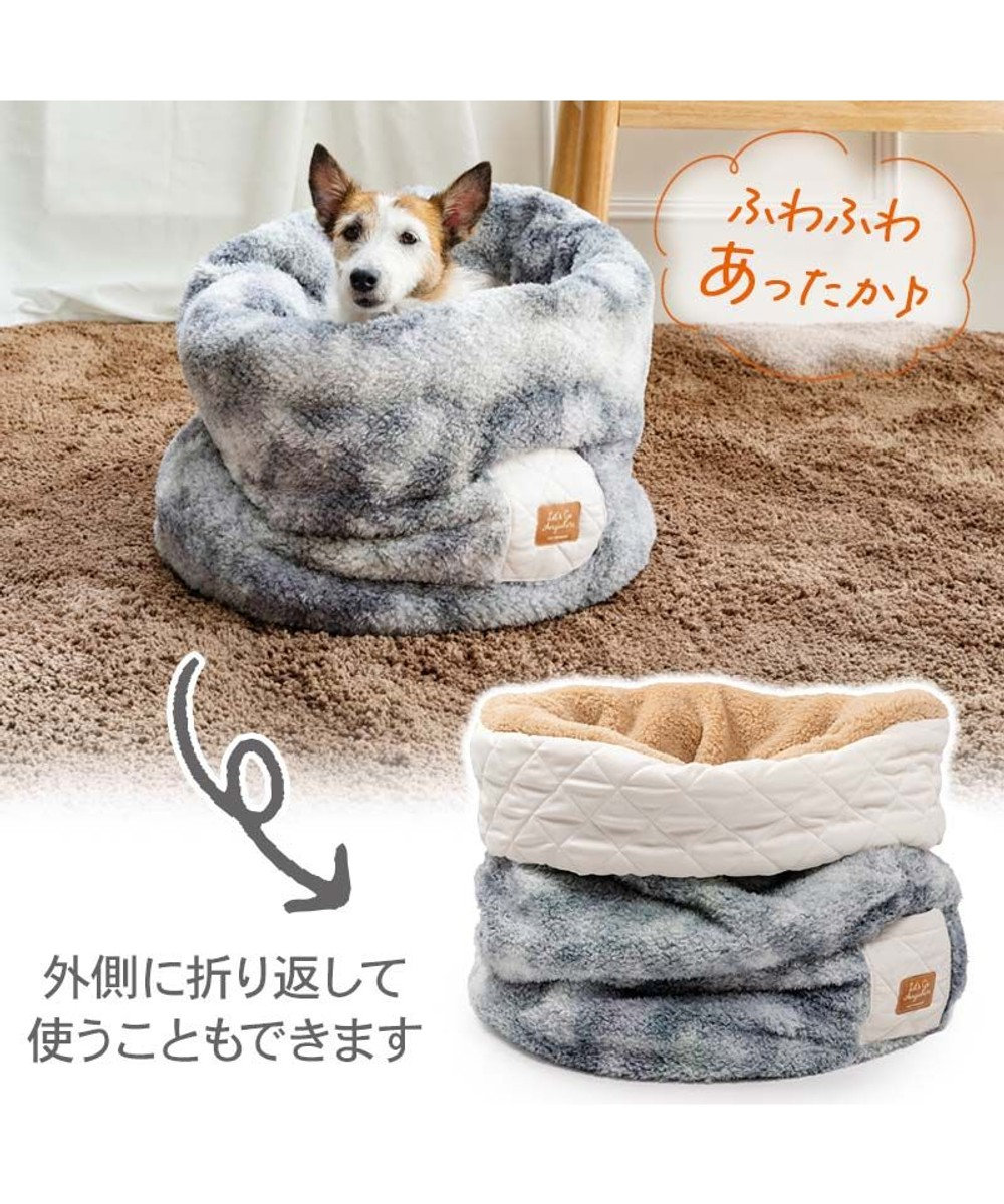 PET PARADISE ペットパラダイス ボア 筒型寝袋 《グレー》 Ｍ 