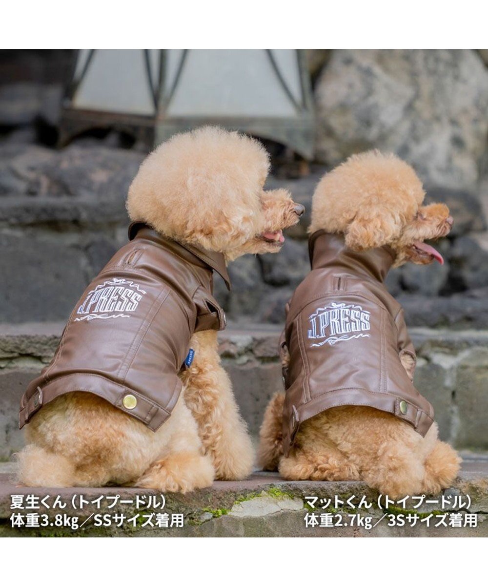PET PARADISE J.PRESS フェイクレザー ジャケット 小型犬 
