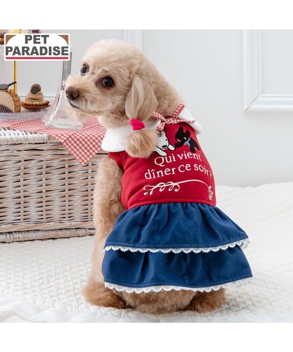 PET PARADISE リサとガスパール トレーナー ワンピース 《レッド》 小型犬 