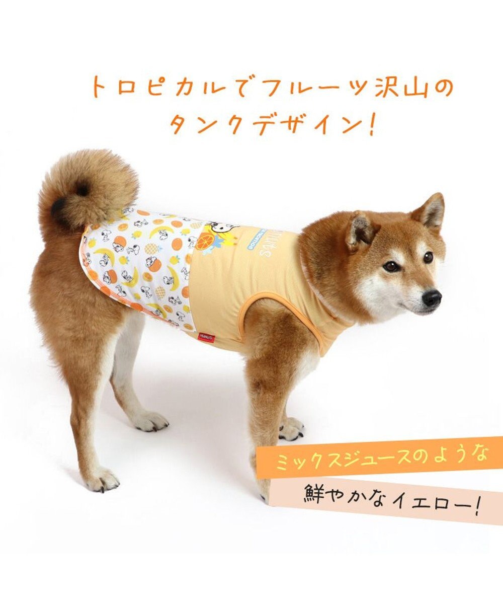 PET PARADISE 犬の服 春夏 ひんやり クール メッシュ 接触冷感 虫よけ スヌーピー フルーツ柄 タンクトップ 【中型犬】  クールマックスエコメイド 