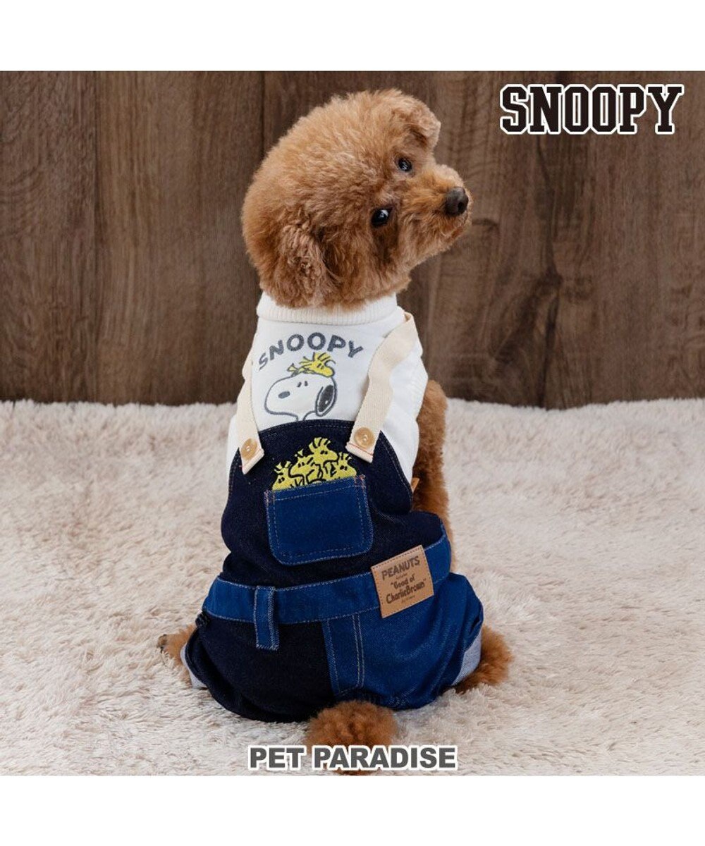 PET PARADISE スヌーピー デニム オーバーオール風 ロンパース 小型犬 