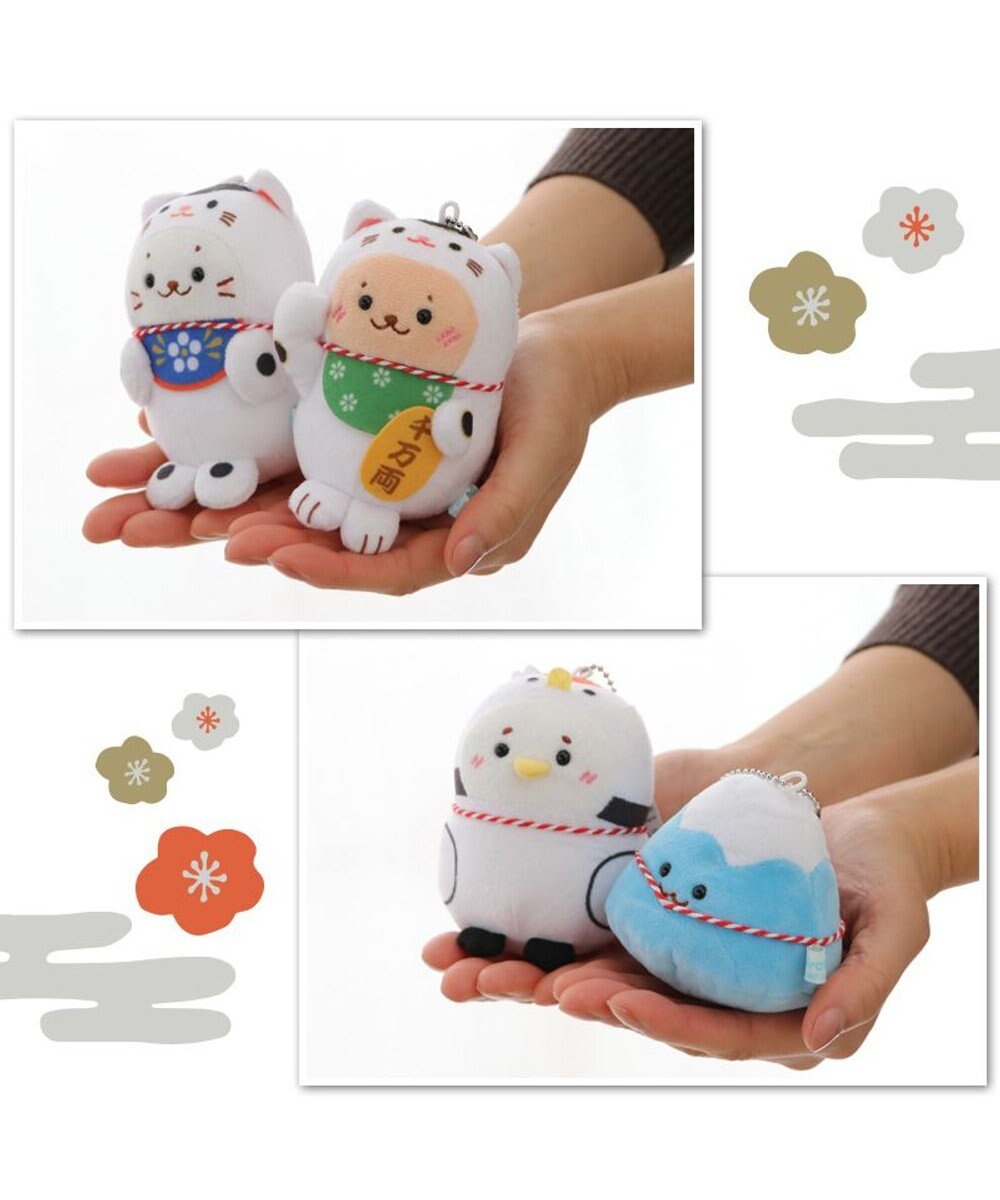 Mother garden しろたん 縁起物キーホルダー 《富士山しぇる》 単品 