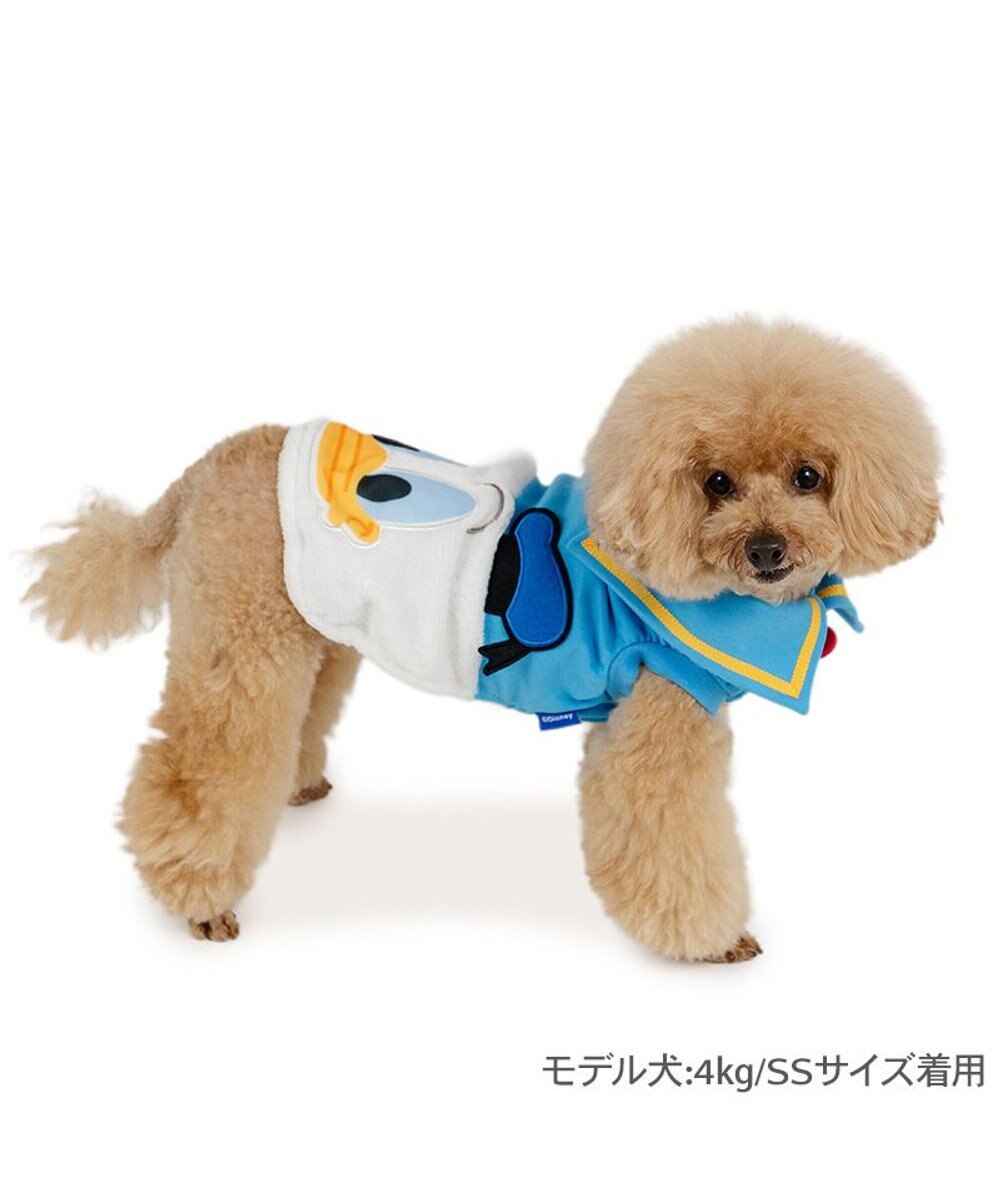 PET PARADISE ディズニー ドナルドダック 顔 ふわ トレーナー 小型犬 