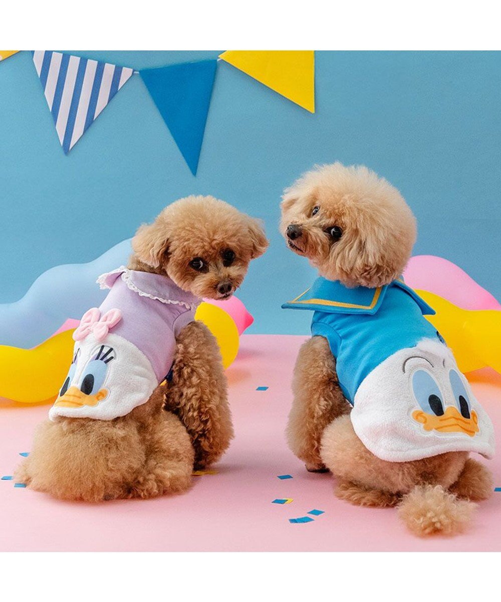 PET PARADISE ディズニー ドナルドダック 顔 ふわ トレーナー 小型犬 