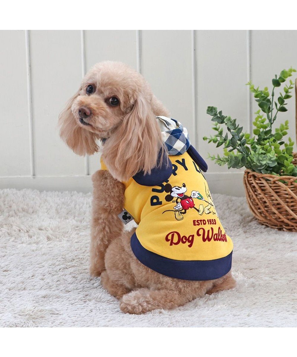 PET PARADISE ディズニー ミッキーマウス ＆プルートお散歩柄パーカー  【小型犬】 