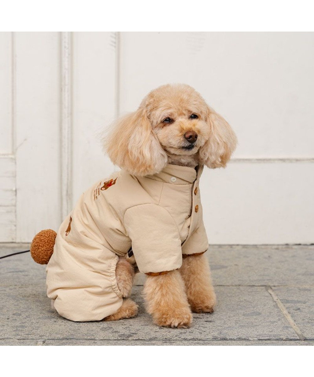 PET PARADISE ペットパラダイス くまちゃん 刺繍 綿入り ロンパース 小型犬 