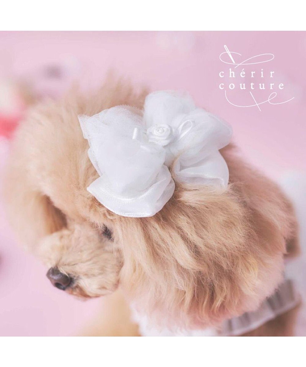 PET PARADISE cherircouture リボン アクセサリー ホワイト 