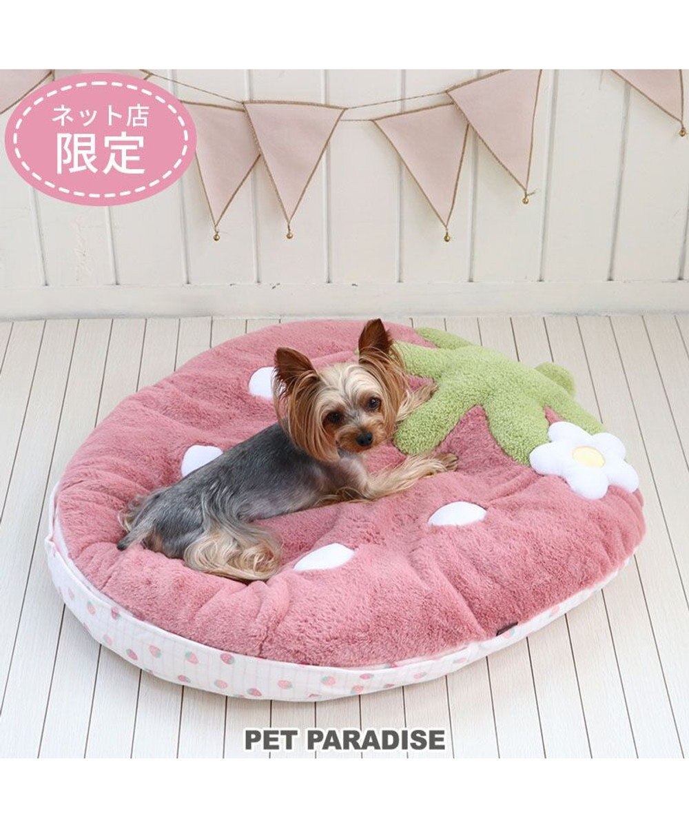 PET PARADISE ネット店限定 ペットパラダイス くすみ苺 クッション M 