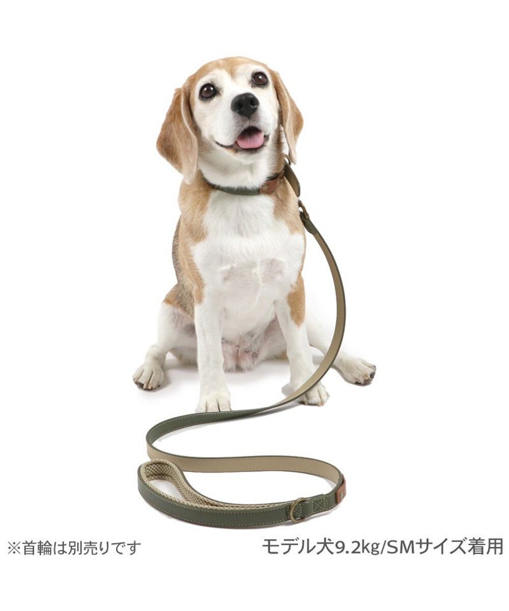 PET PARADISE ペットパラダイス 合皮 リード 《カーキ》 中型犬 SM 