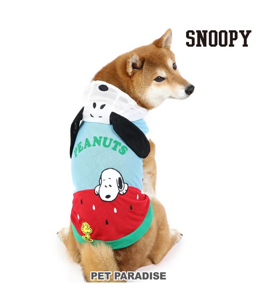 PET PARADISE 犬の服 春夏 スヌーピー スイカ柄 メッシュ パーカー【中型犬】 
