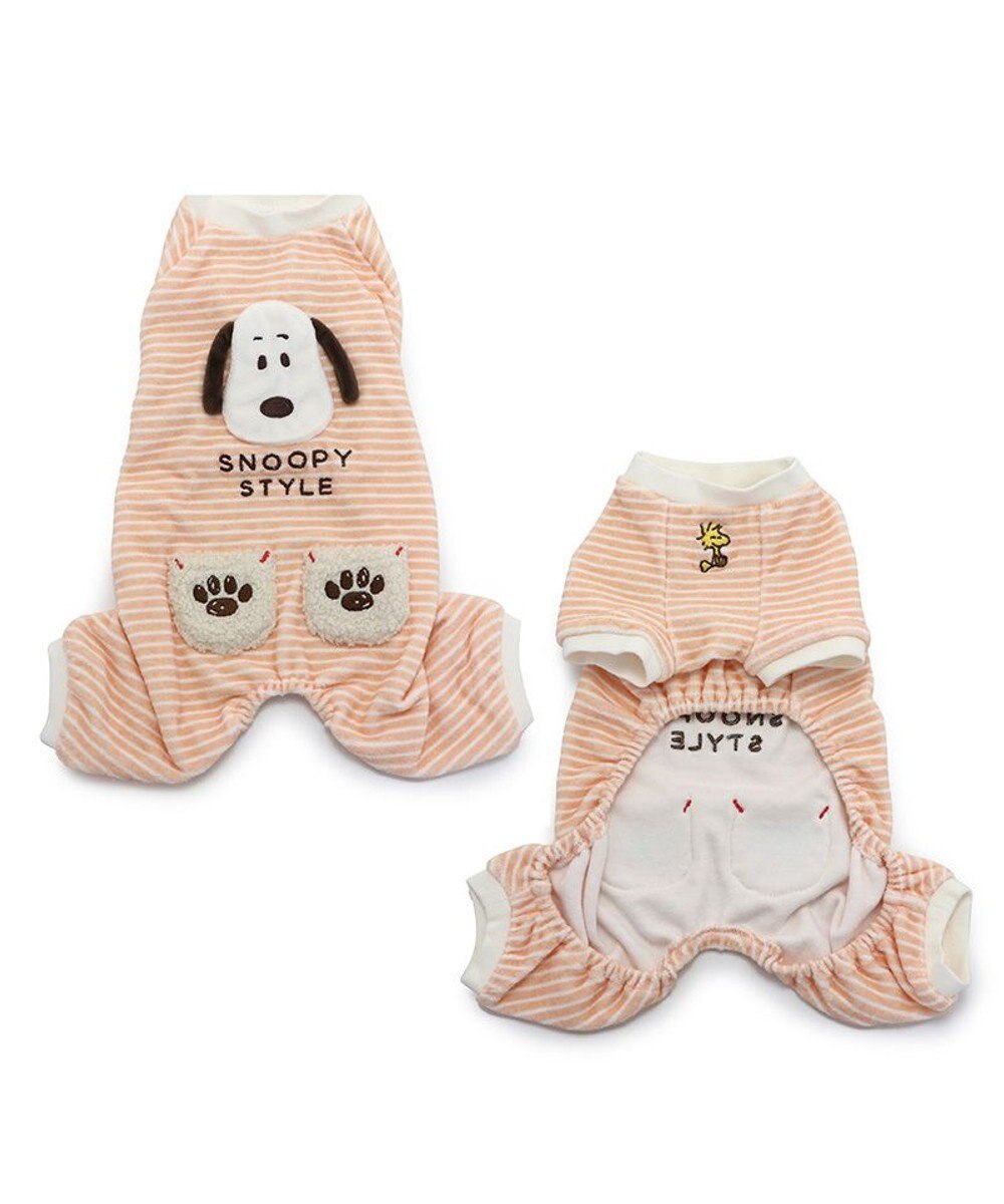 PET PARADISE スヌーピー サーモキープ  ロンパース 《フェイス柄》 小型犬 