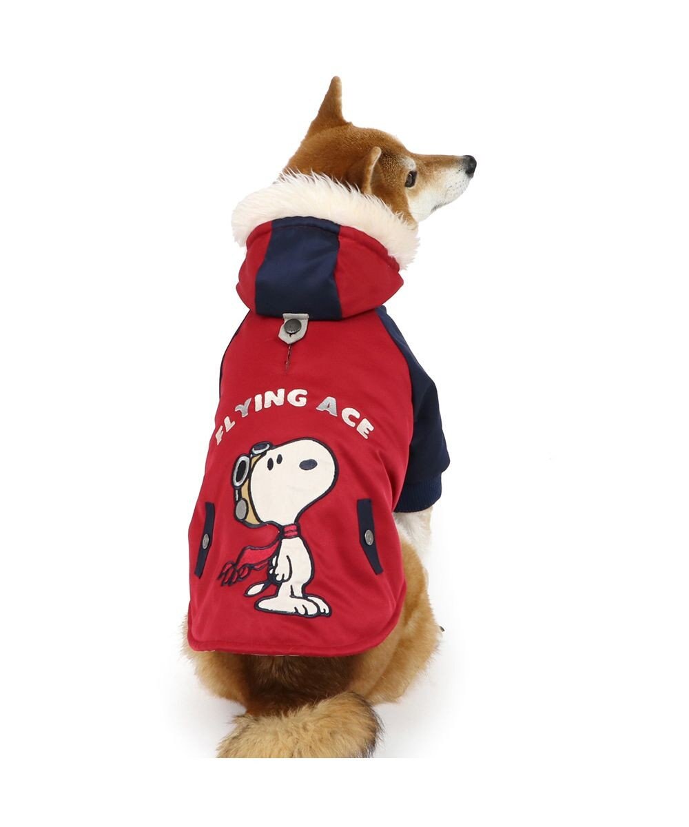 PET PARADISE スヌーピー 遠赤外線 コート 《ボルドー》 中型犬 大型犬 