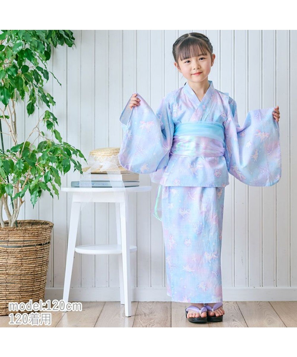 Mother garden マザーガーデン 2024 キッズ2WAY セパレート 浴衣 《ユニコーン ミルキーウェイ柄》 110/120/130/140 