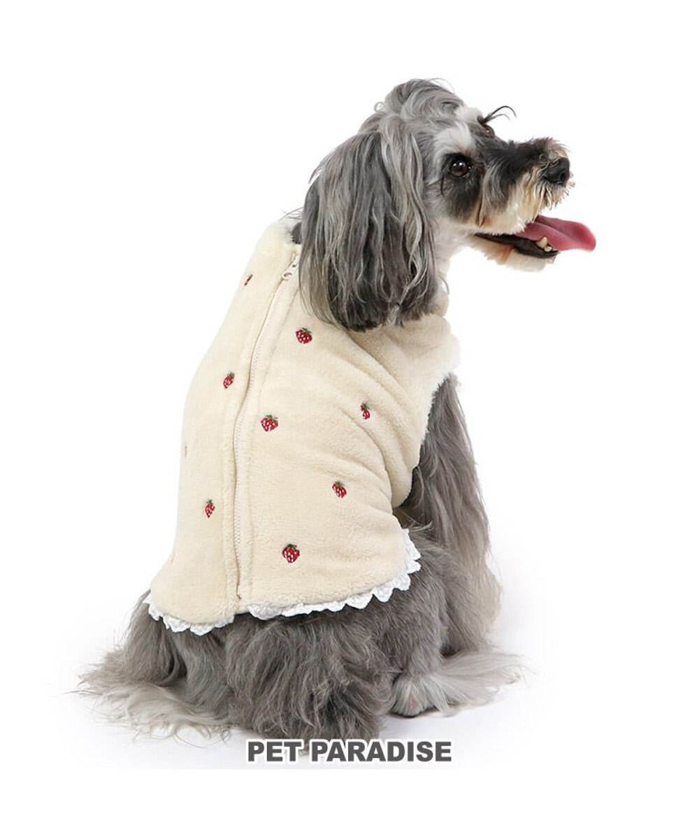 PET PARADISE ペットパラダイス 背中開き ベスト 苺 刺繍 小型犬 