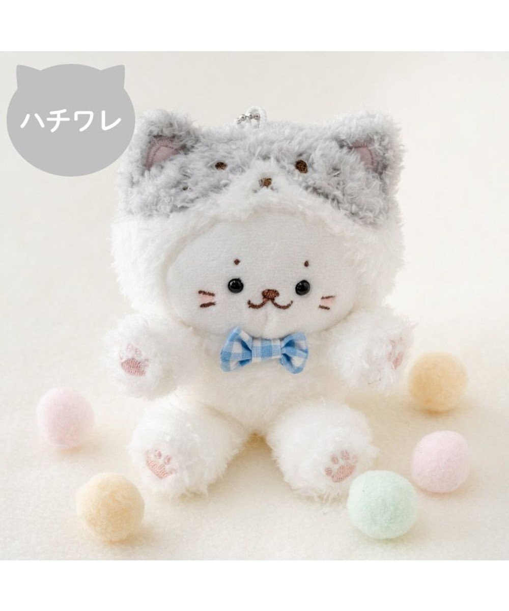 Mother garden しろたん 猫キーホルダー 《ハチワレ》 単品 