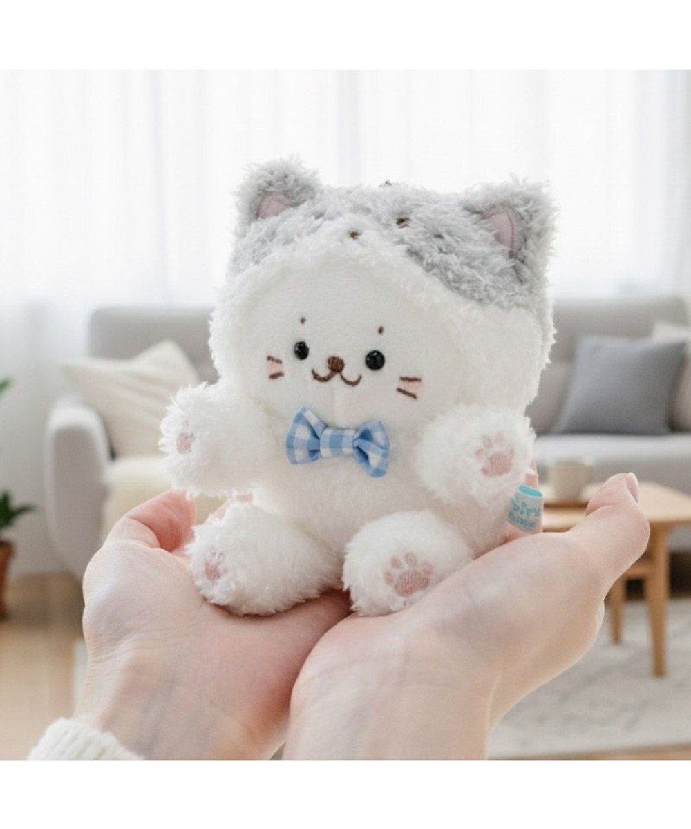 Mother garden しろたん 猫キーホルダー 《ハチワレ》 単品 