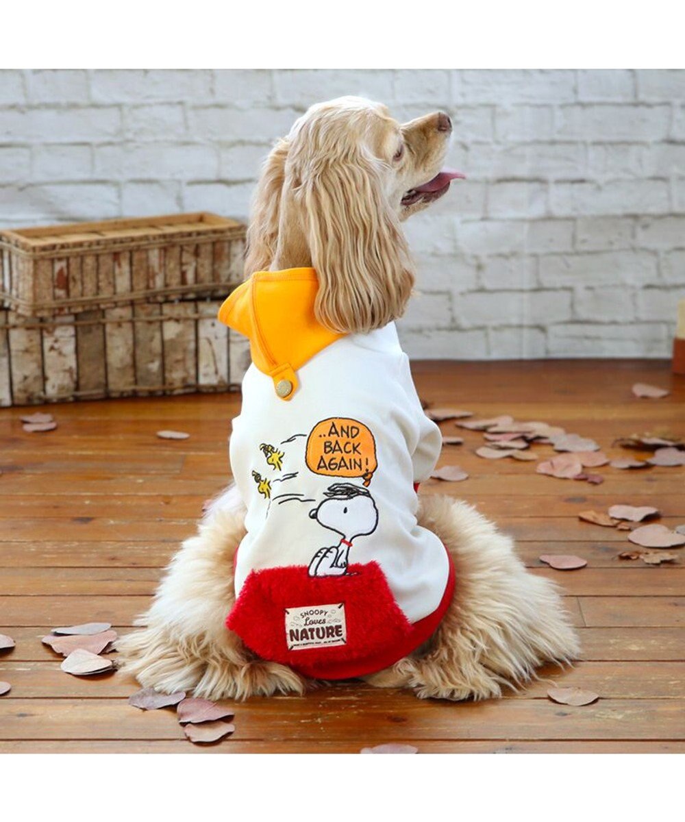 PET PARADISE スヌーピー  ペティヒート パーカー《赤屋根柄 》中型犬 大型犬 