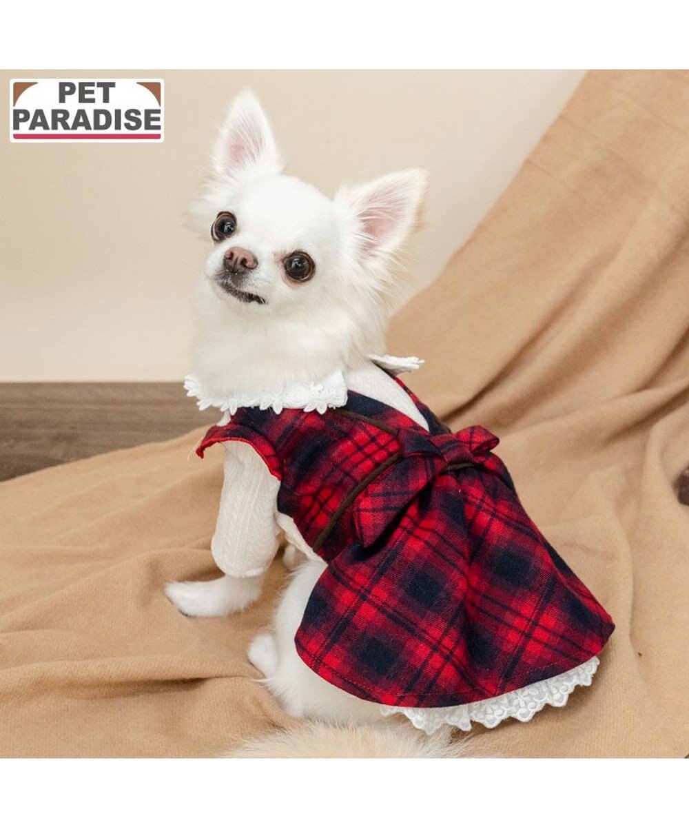 PET PARADISE ペットパラダイス チェック ワンピース 小型犬 