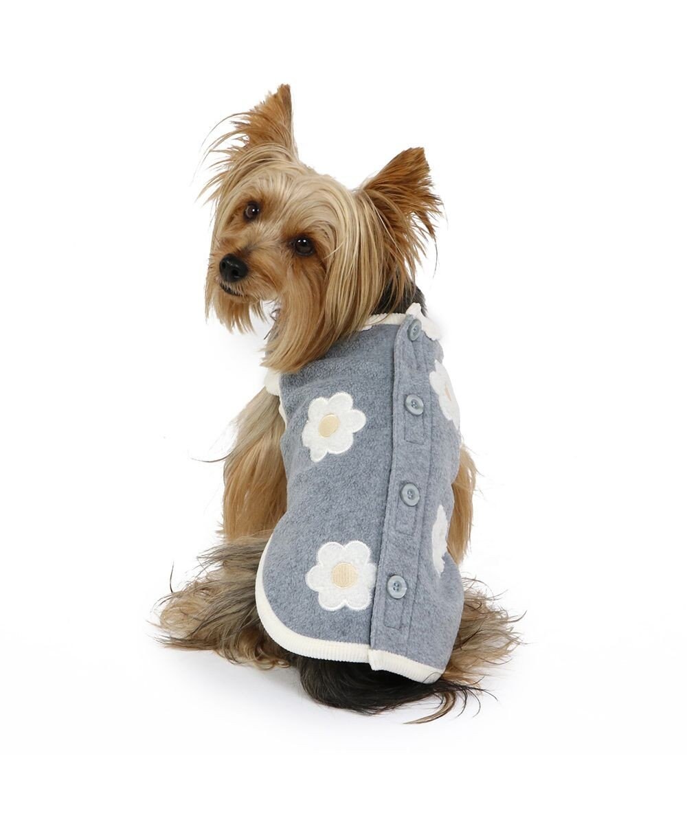 PET PARADISE ペットパラダイス 背中開き ベスト 《お花 アップリケ》 小型犬 