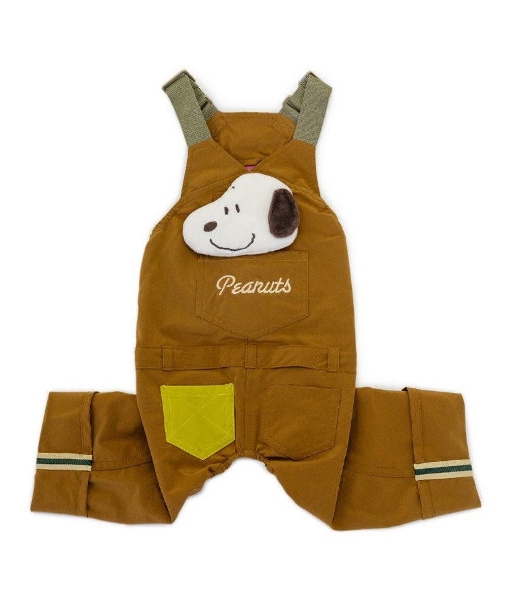 PET PARADISE スヌーピー マスコット付き オーバーオール ブラウン 小型犬 