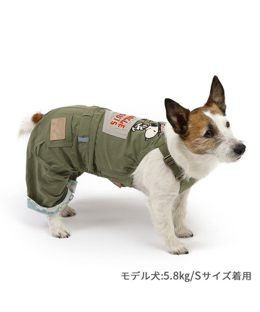 PET PARADISE スヌーピー ビーグルスカウト オーバーオール 《キャンプ柄》 小型犬 