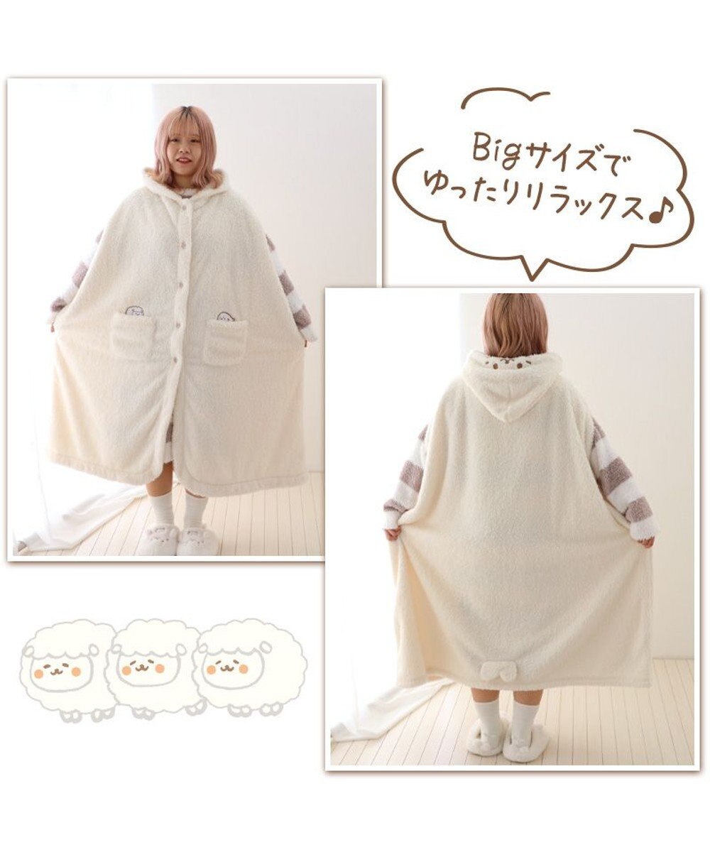 Mother garden あったか 袖なしケープ 《しろたん＆羊》レディース フリーサイズ 