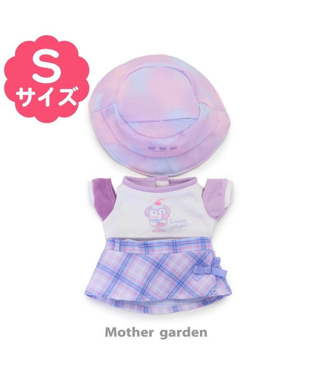 Mother garden マザーガーデン  うさももドール用着せ替え服 Sサイズ 《パープルチェック》 
