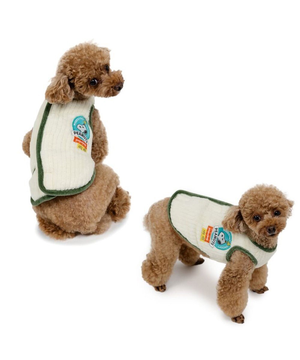 PET PARADISE スヌーピー キルト リバーシブル ベスト 《グリーン》 小型犬 