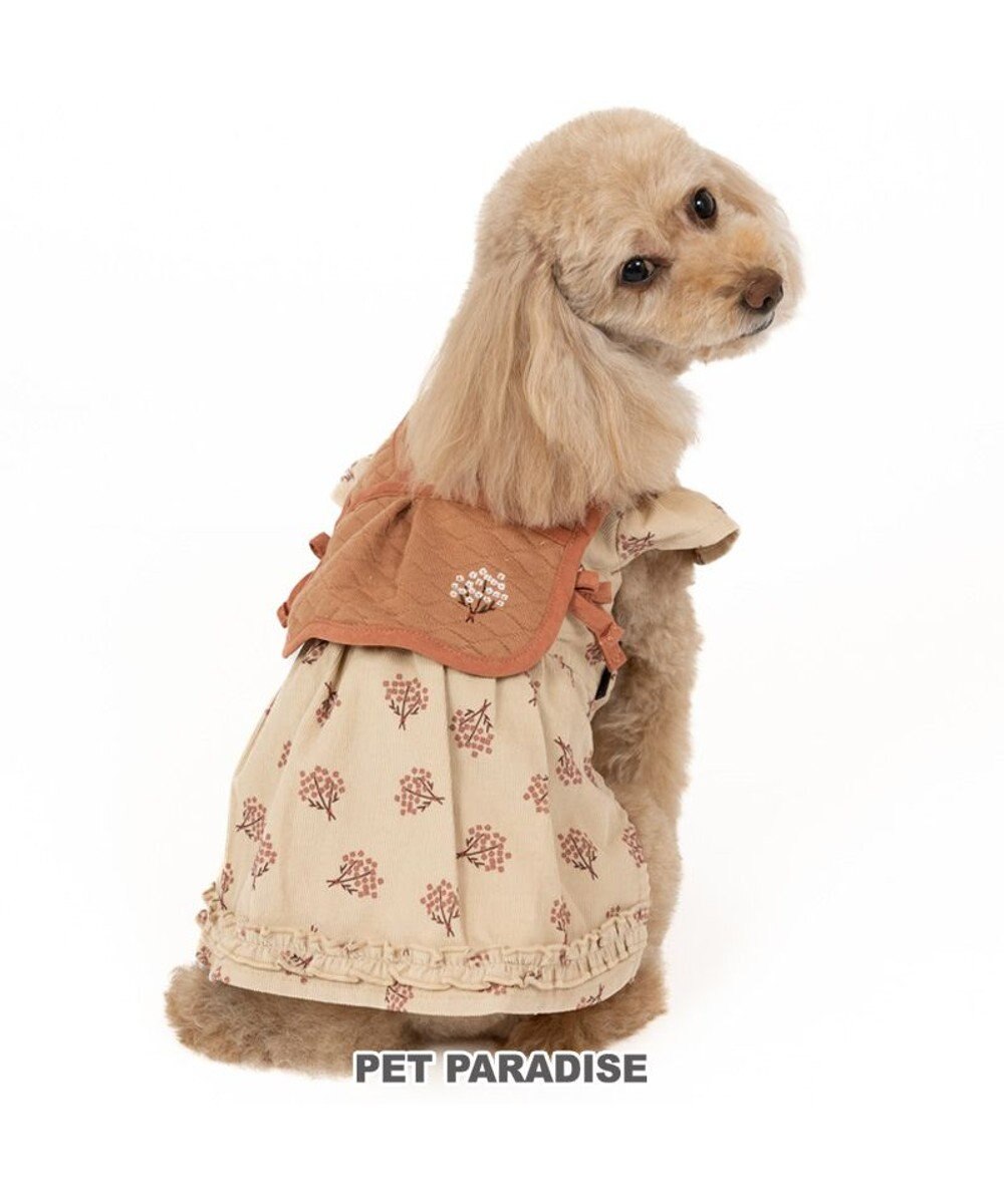 PET PARADISE ペットパラダイス キルトベスト付きワンピース 《ベージュ》 超小型犬 小型犬 
