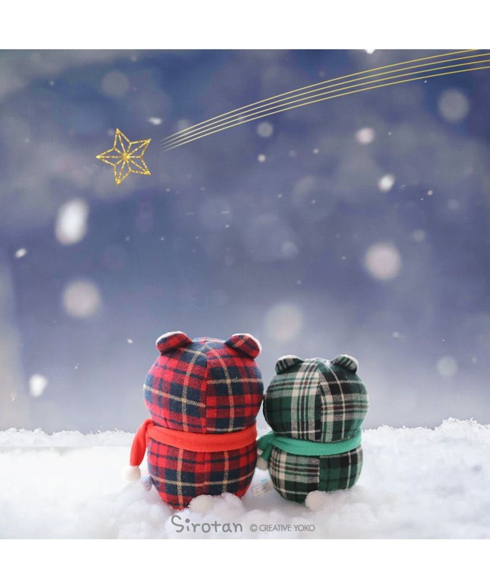 Mother garden しろたん お座り マスコット クリスマス ベア 《しろたん赤 / らっこいぬ緑》 単品 