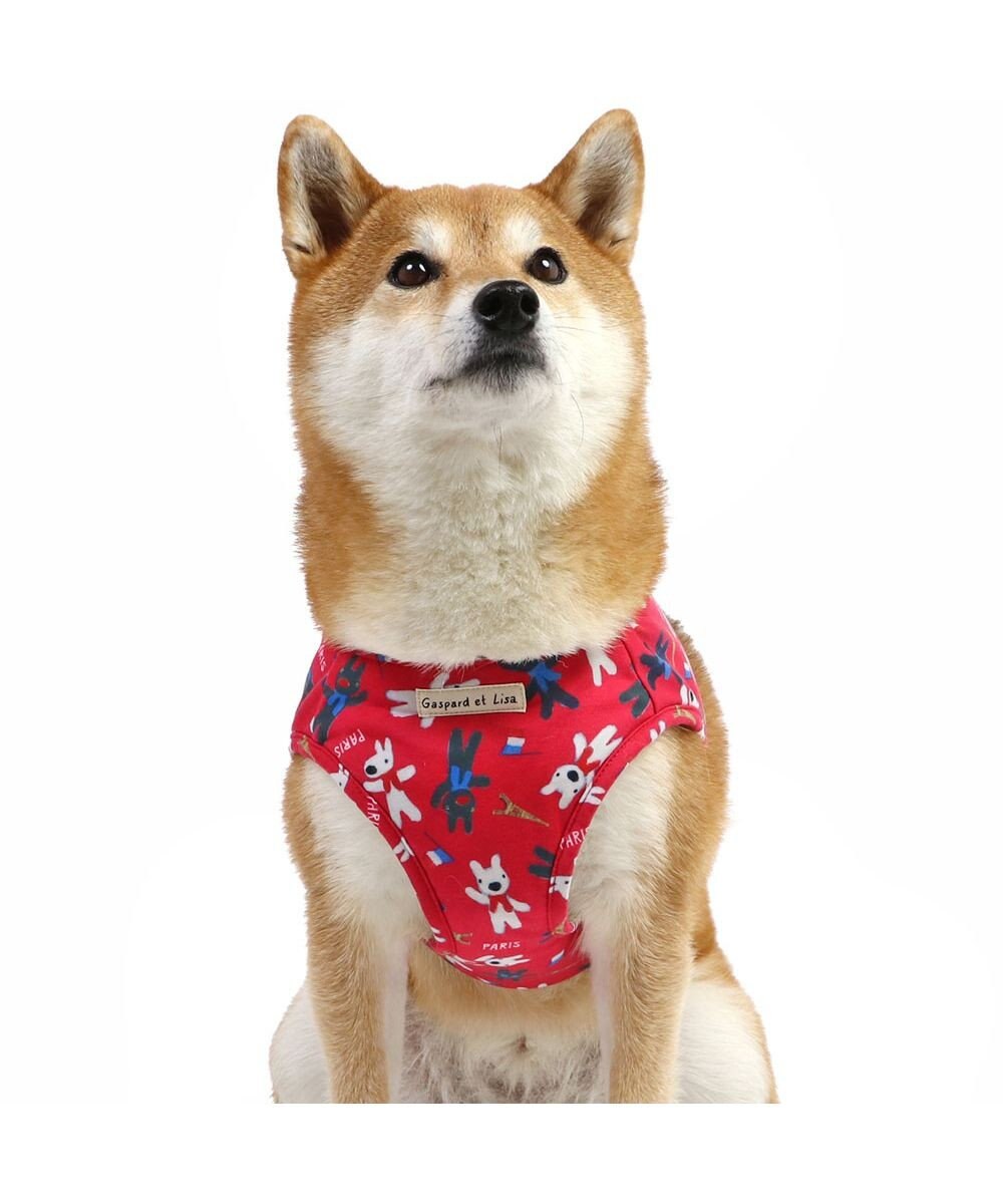 PET PARADISE リサとガスパール ベストハーネス 《パリ柄》 ＳＭ 中型犬 