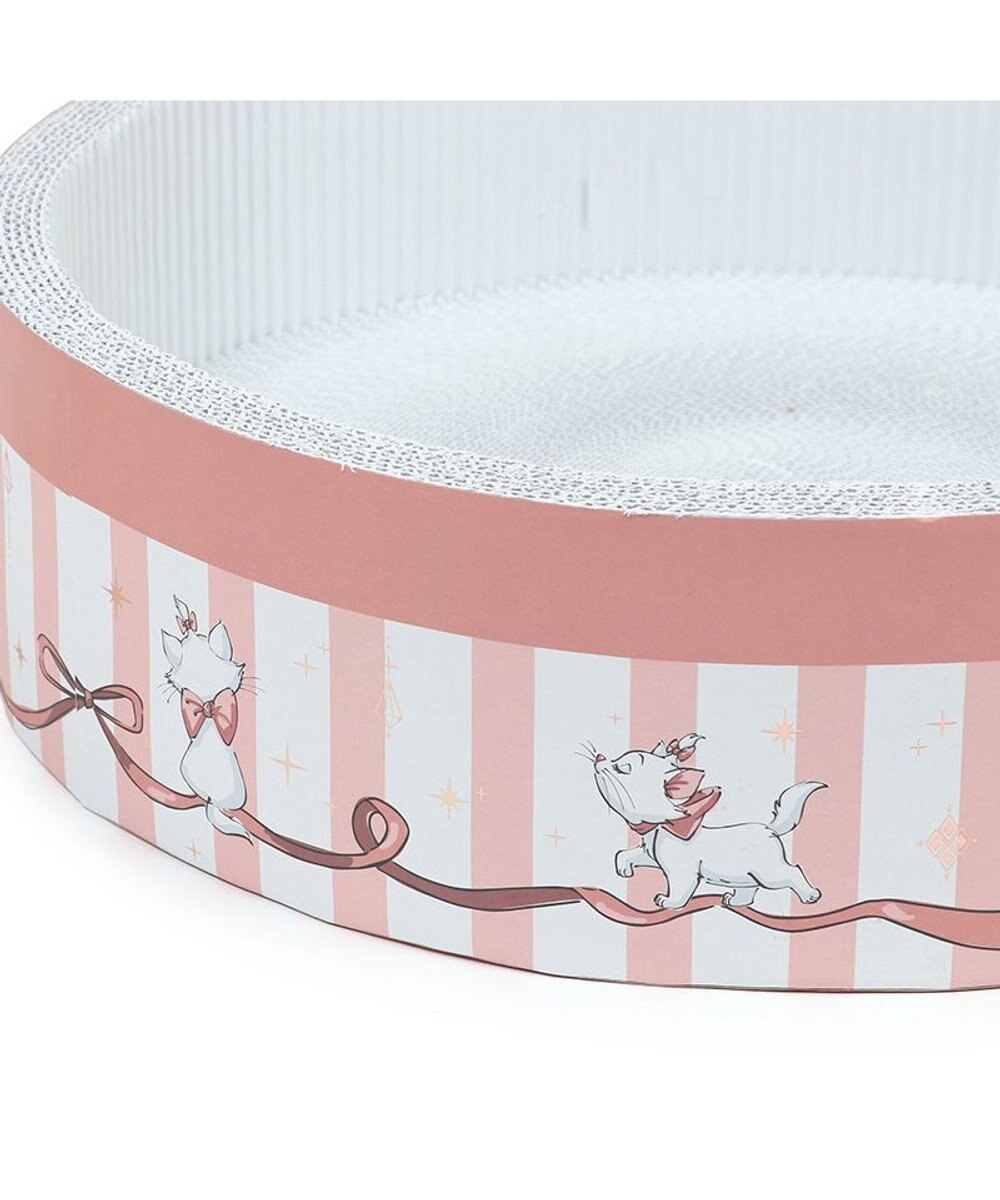 PET PARADISE  ディズニー マリー 丸型 猫爪とぎ ダンボール 《帽子箱風》 