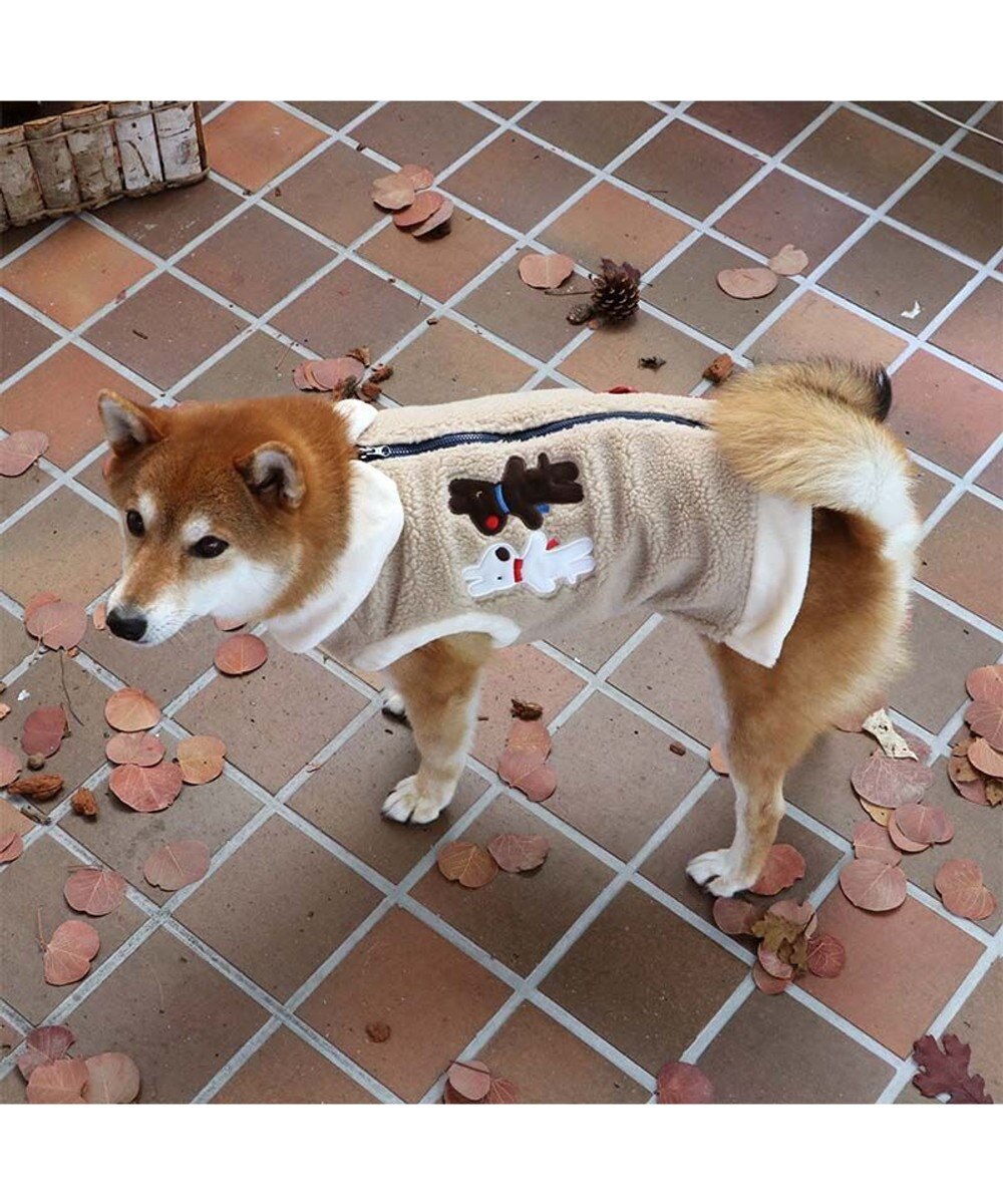 PET PARADISE リサとガスパール 背開き ベスト 《ベージュ》 中型犬 