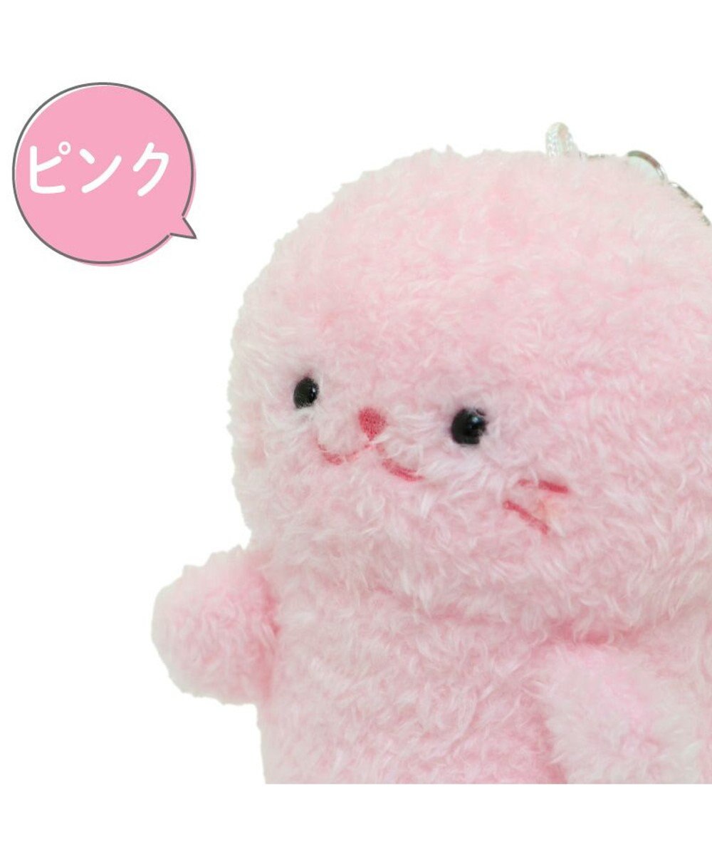 Mother garden しろたん ついてきちゃうマスコット  キーホルダー 12cm 《もふもふ ピンク》 単品 
