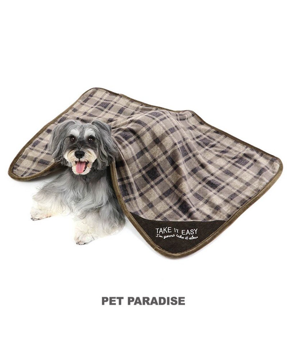 PET PARADISE ペットパラダイス ブランケット 《チェック柄》 90cm×60cm 